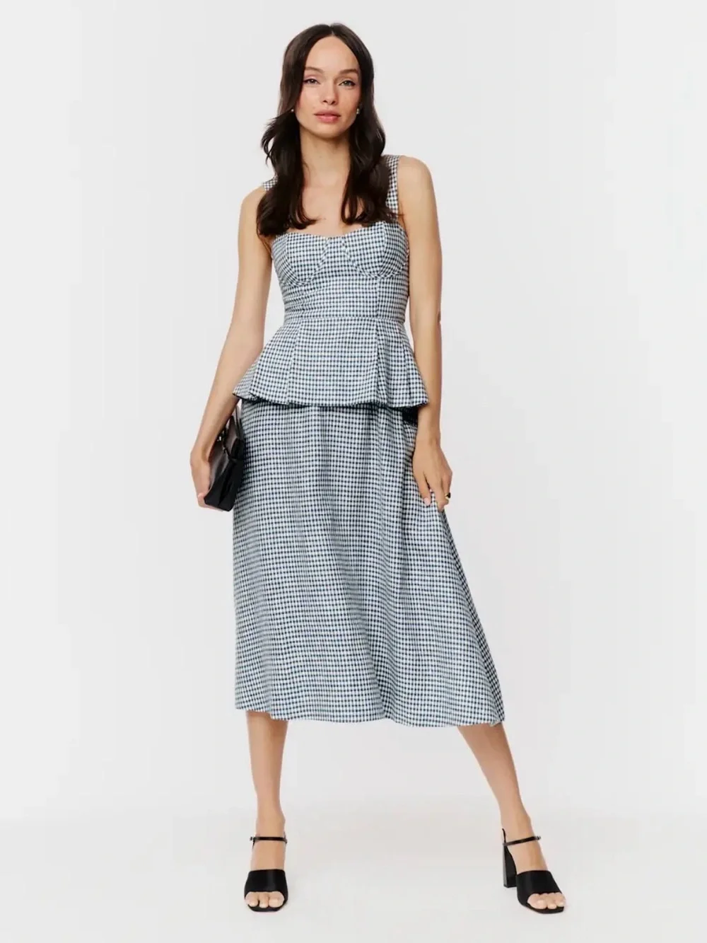 NWOT Reformation Misty Linen Two Piece Grey - Size 8 - NEVER WORN